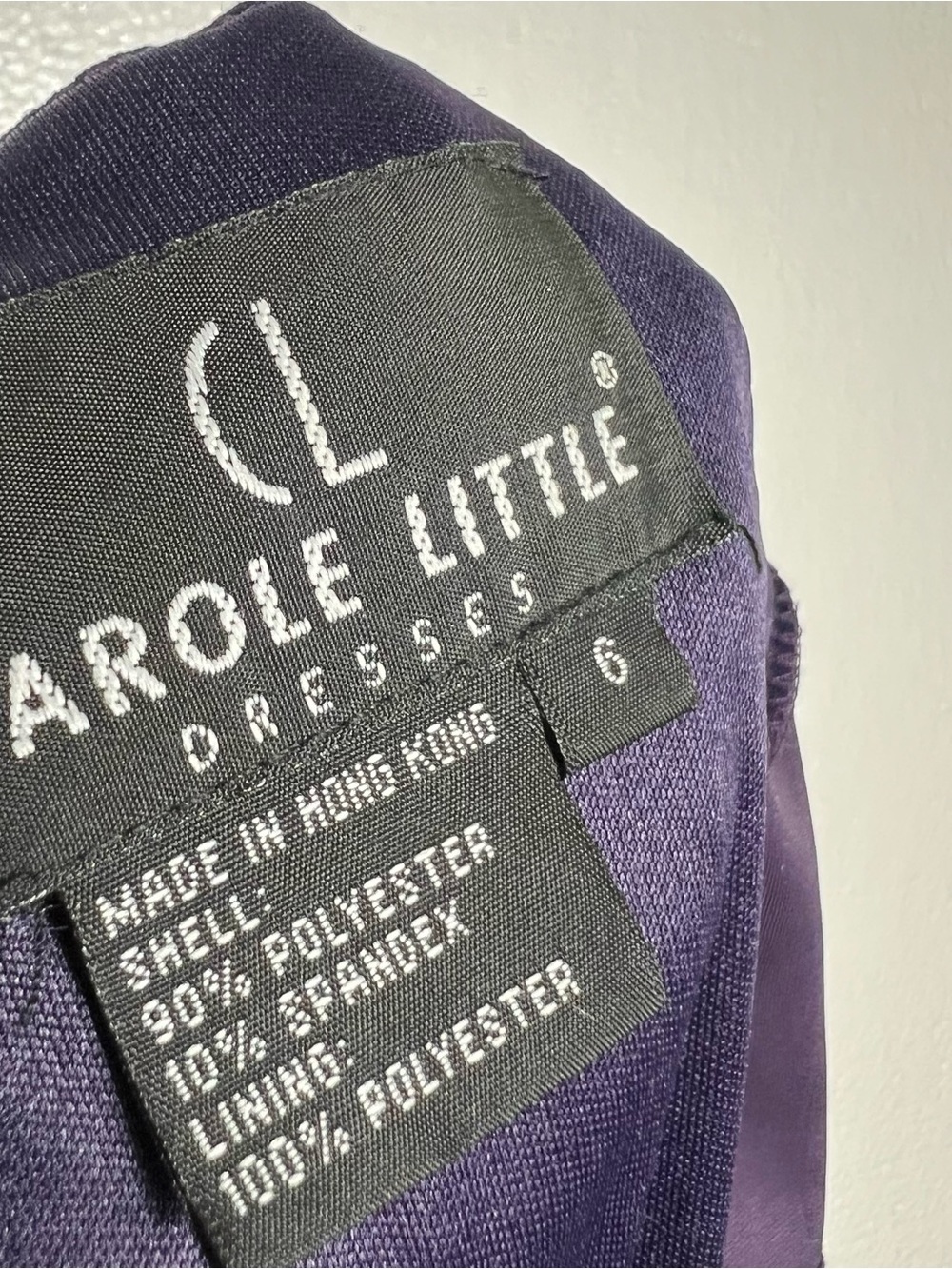 carole little purple velvet floral embroidered maxi dress size 6 - Picture 9 of 9